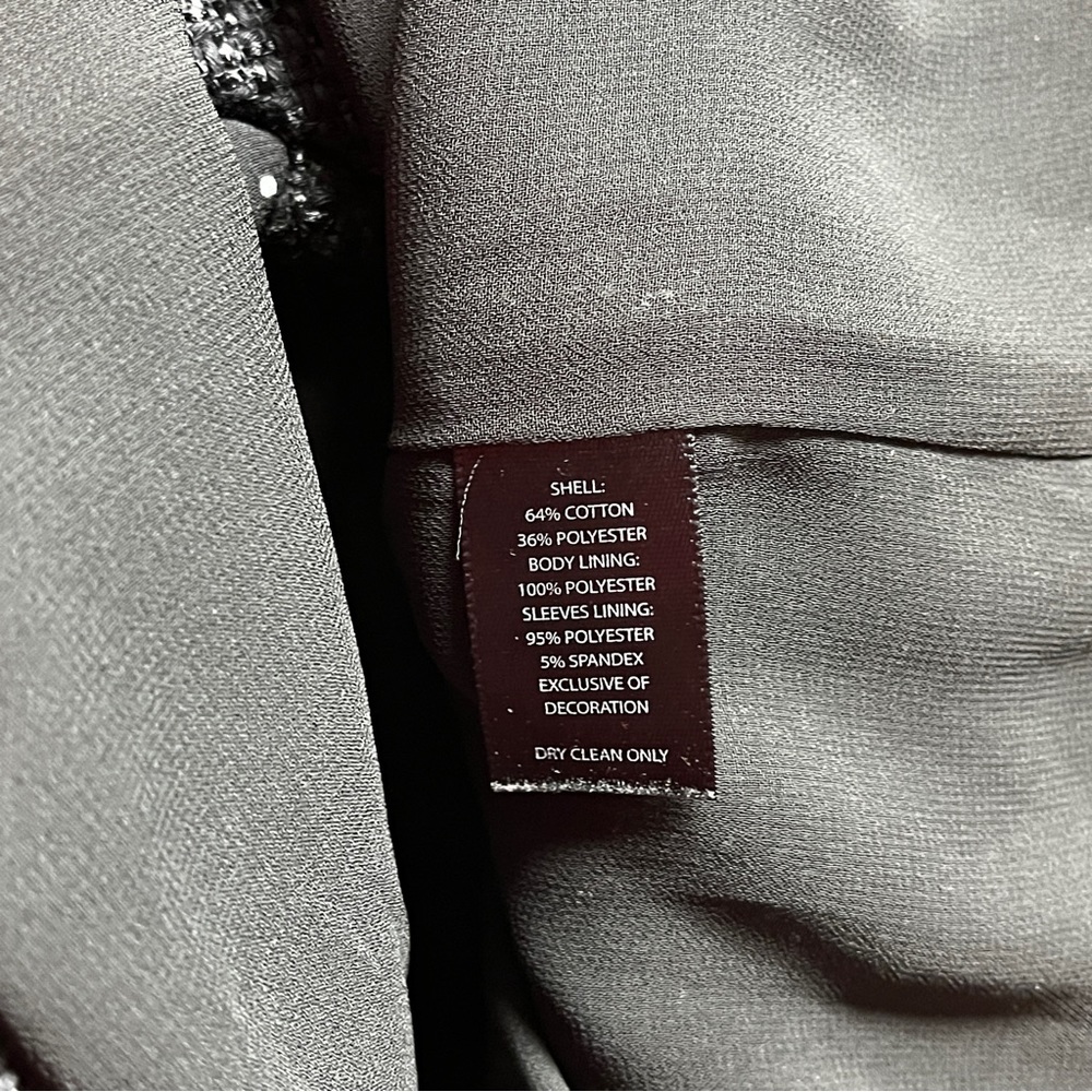 White House Black Market Black Tweed Style Jacket - Picture 8 of 8